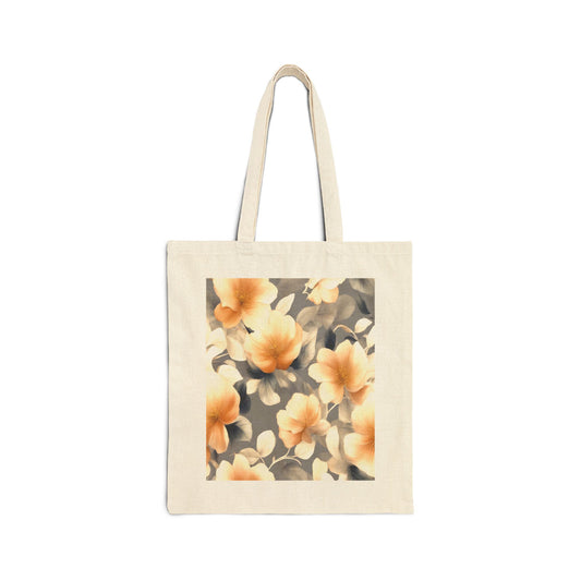 Soft Blossom Floral Bunch Cotton Canvas Tote Bag