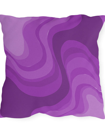 Wavey Purple Wavey 20" x 20" Outdoor Pillow