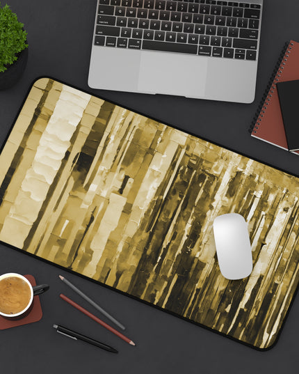 Striped Light Brown 12" x 22" Desk Mat