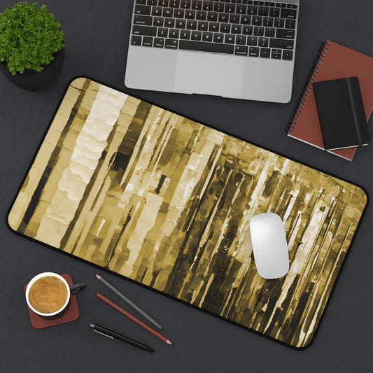 Striped Light Brown 12" x 22" Desk Mat
