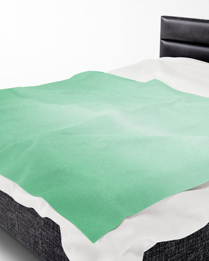 Mint Fade Velveteen Plush Blanket, 60" x 80"
