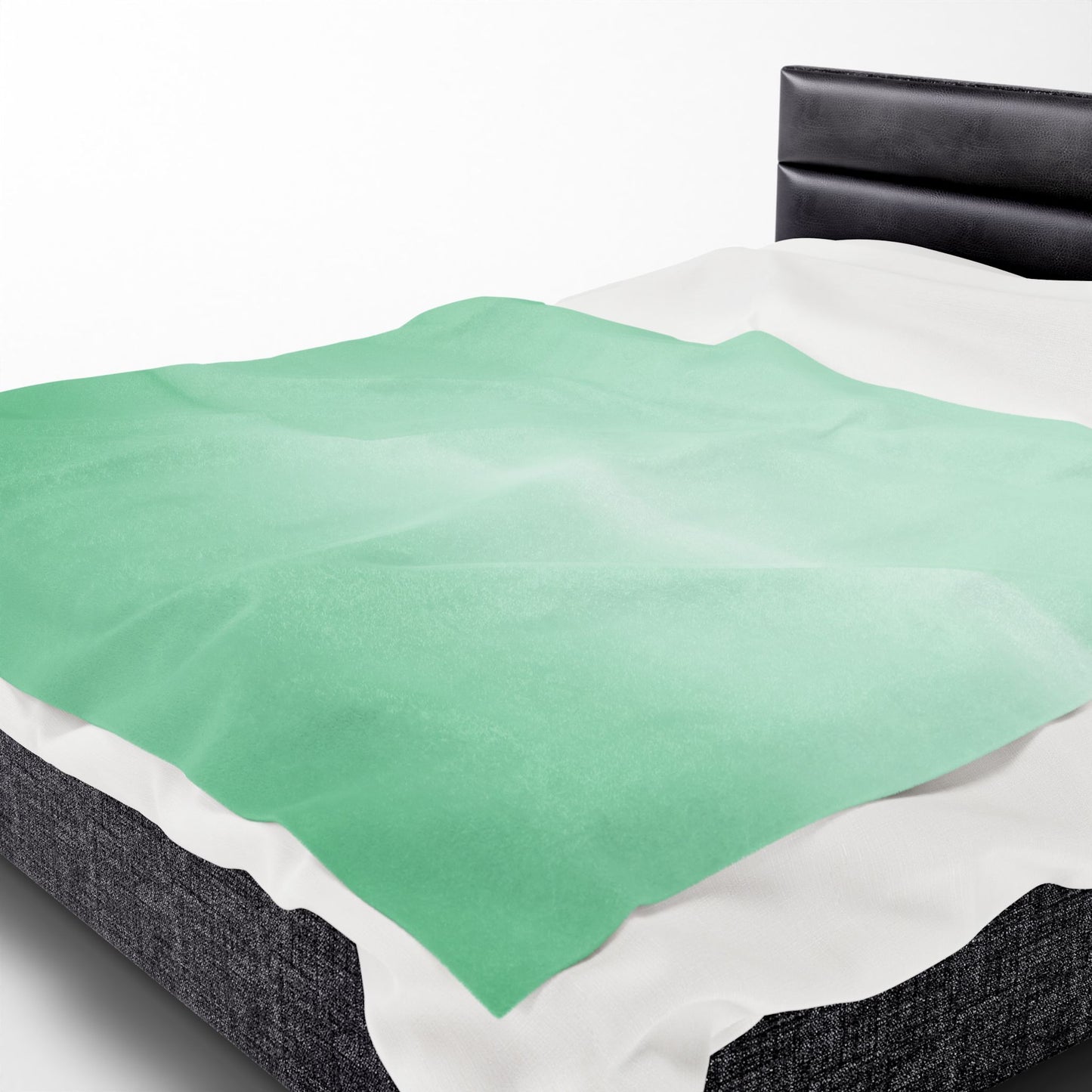 Mint Fade Velveteen Plush Blanket, 60" x 80"