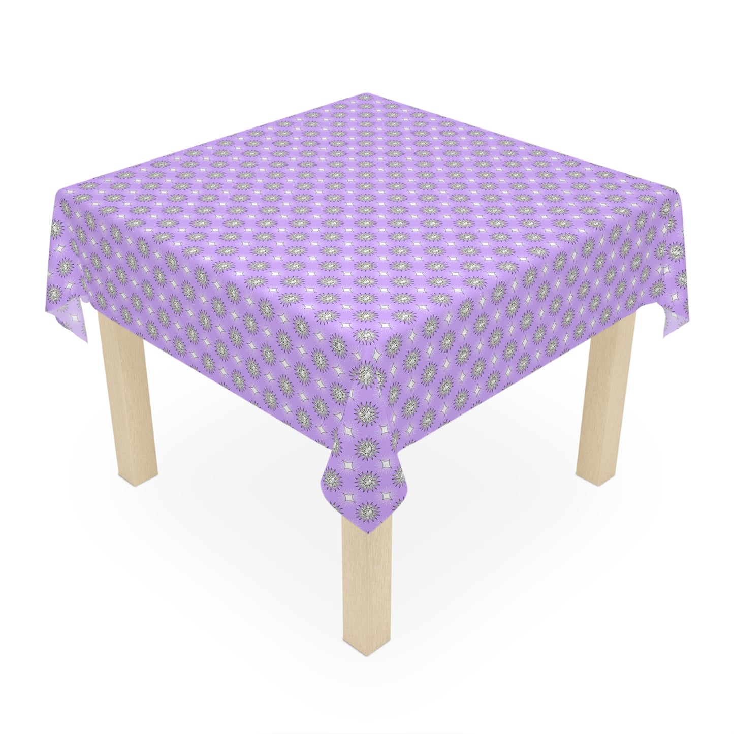 Lavender Star-crossed Bodies Tablecloth, 55" x 55"