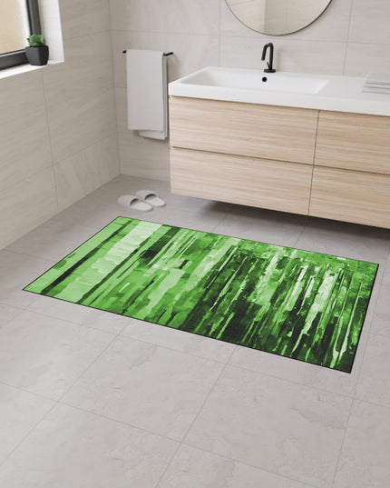 Striped Mint Pastel 36" x 60" Heavy Duty Floor Mat