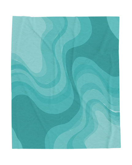 Tif Green Wavey Velveteen Plush Blanket, 50" x 60"