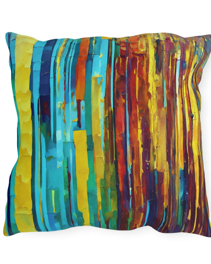 Striped Alpha 18" x 18" Outdoor Pillow