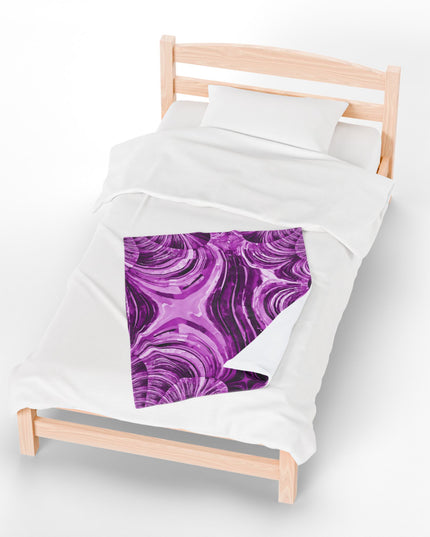 Uzi Spiral Powder Lavender Velveteen Plush Blanket, 30" x 40"