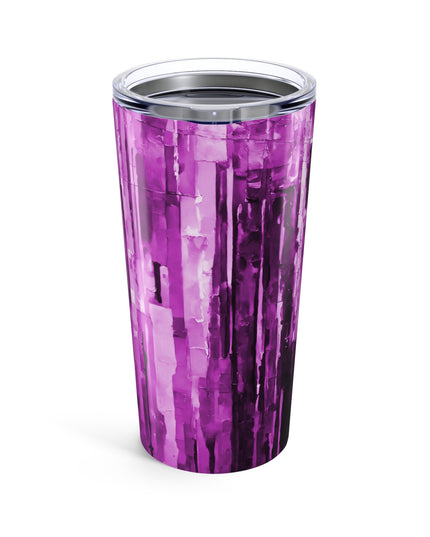 Striped Powder Lavender Tumbler 20oz