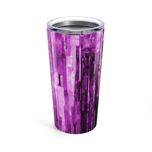 Striped Powder Lavender Tumbler 20oz