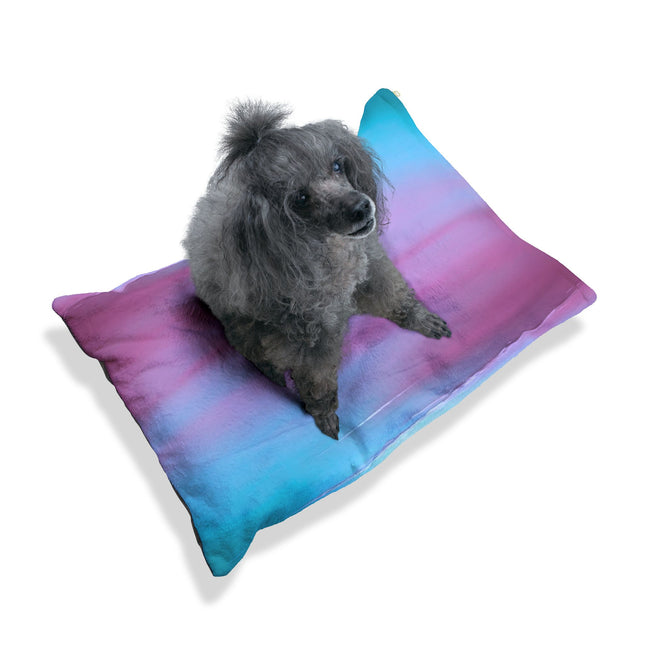 Wine Sea Blue Fog 28" × 18" Pet Bed