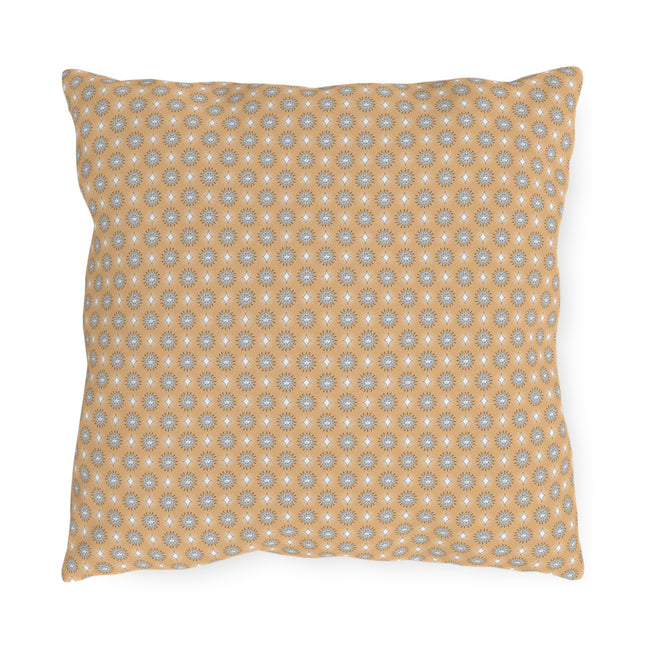 Tan Sunset Star-crossed Bodies 16" x 16" Outdoor Pillows