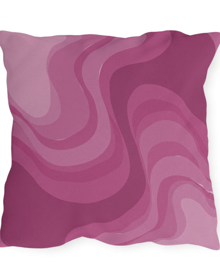 Pinky Mauve Wavey 20" x 20" Outdoor Pillow
