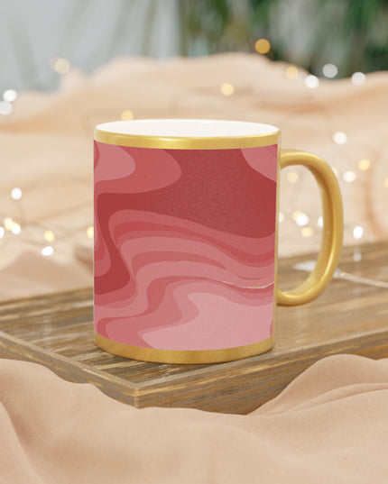 Power Red Wavey 11 oz Metallic Mug (Silver\Gold)