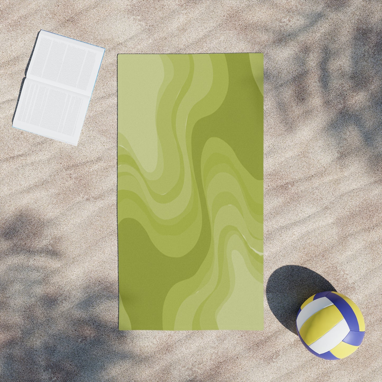 Lemon Wavey Beach Towel, 24" x 44"