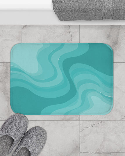 Tif Green Wavey 24" x 17" Bath Mat