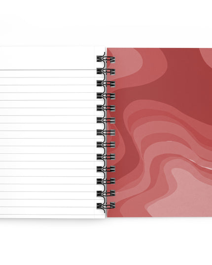 Power Red Wavey Spiral Bound Journal, 5" x 7" 150 pages