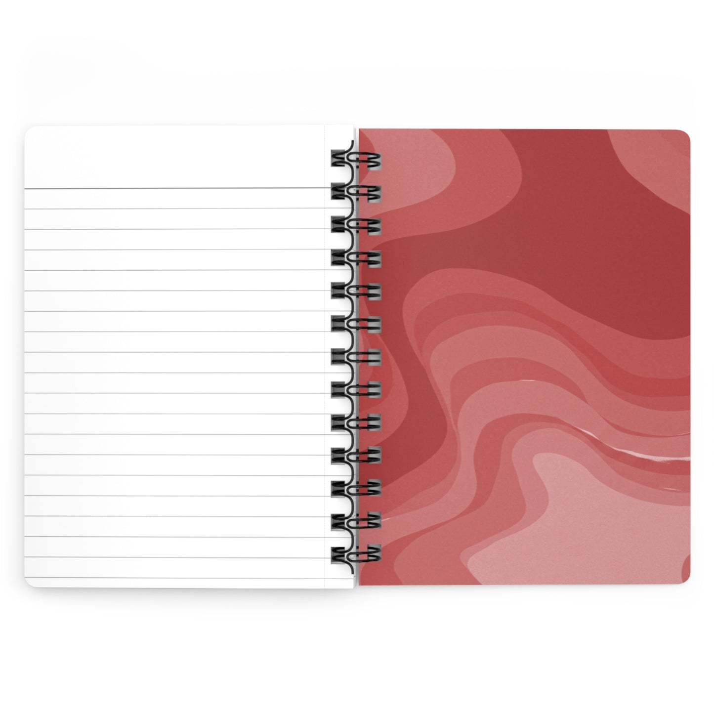 Power Red Wavey Spiral Bound Journal, 5" x 7" 150 pages