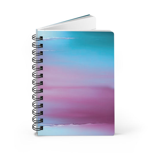 Wine Sea Blue Fog Sea Purple Fog Spiral Bound Journal, 5" x 7" 150 pages