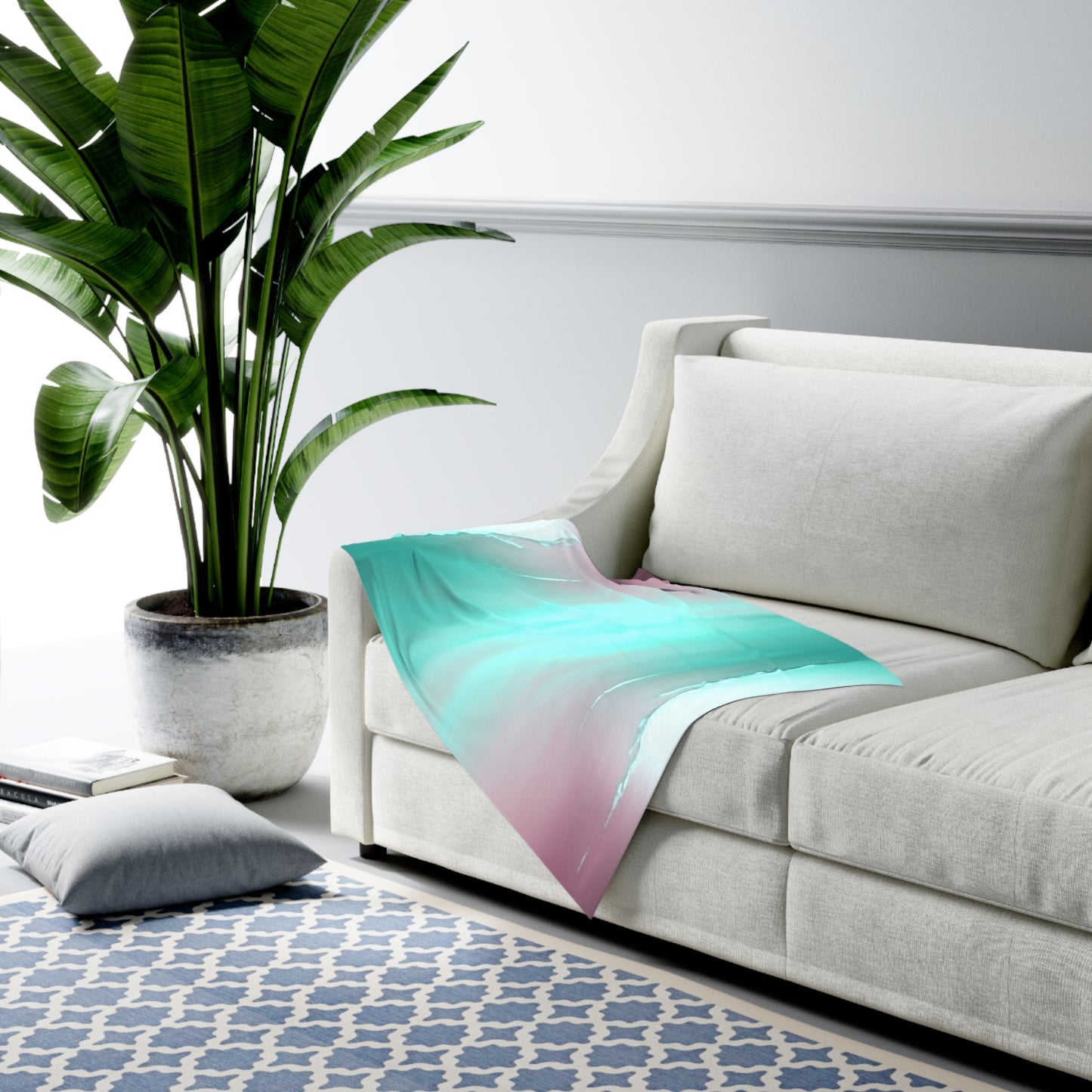 Green Sea Lavender Fog Baby Swaddle 30″×40″ Blanket