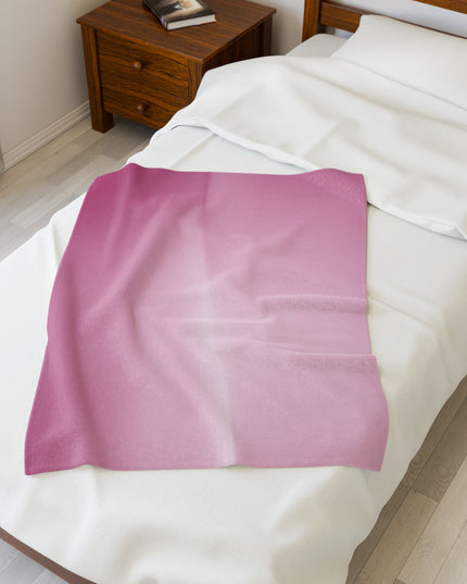 Pink Blush Fade Velveteen Plush Blanket, 30" x 40"