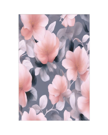 Peach and Blue Gray Floral Bunch Postcards (7 pcs)