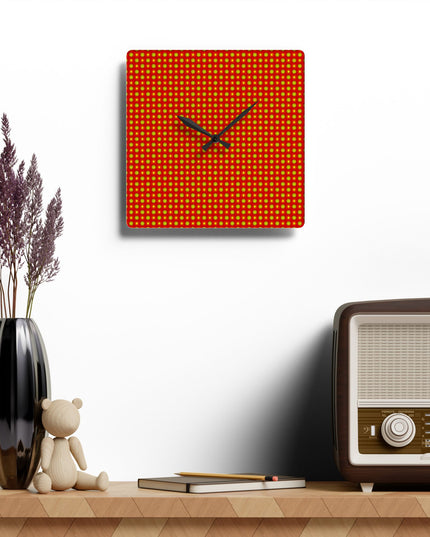 Late Evening Star-crossed Bodies Acrylic Wall Clock, Round or Square, 10.75" x 10.75"