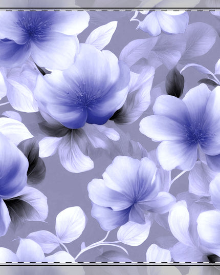 Indigo Blossom Floral Bunch Cotton Twill Napkin, 22" x 22"