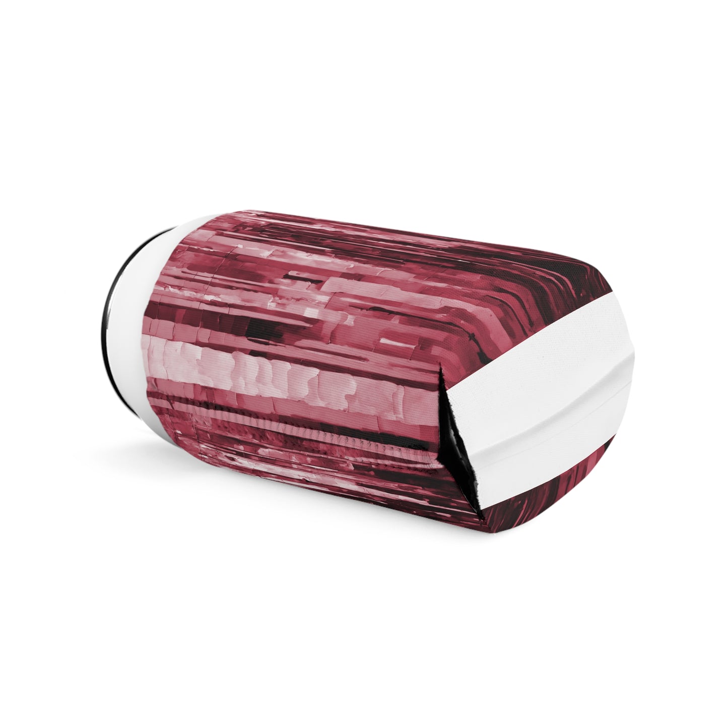 Striped Ruby 12 oz Can Cooler Sleeve