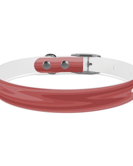Power Red Wavey Small Dog Collar
