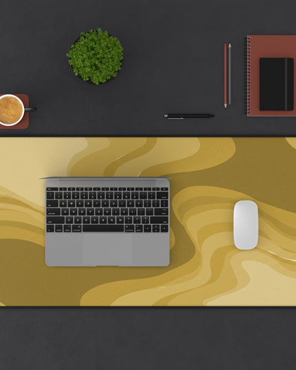 Brown Wavey 16" x 32" Desk Mat