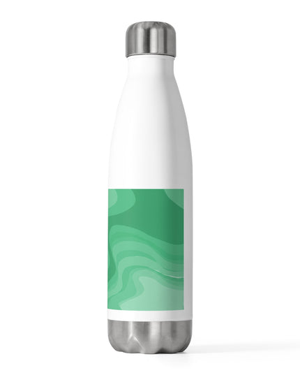 Mint Green Wavey 20oz Insulated Water Bottle