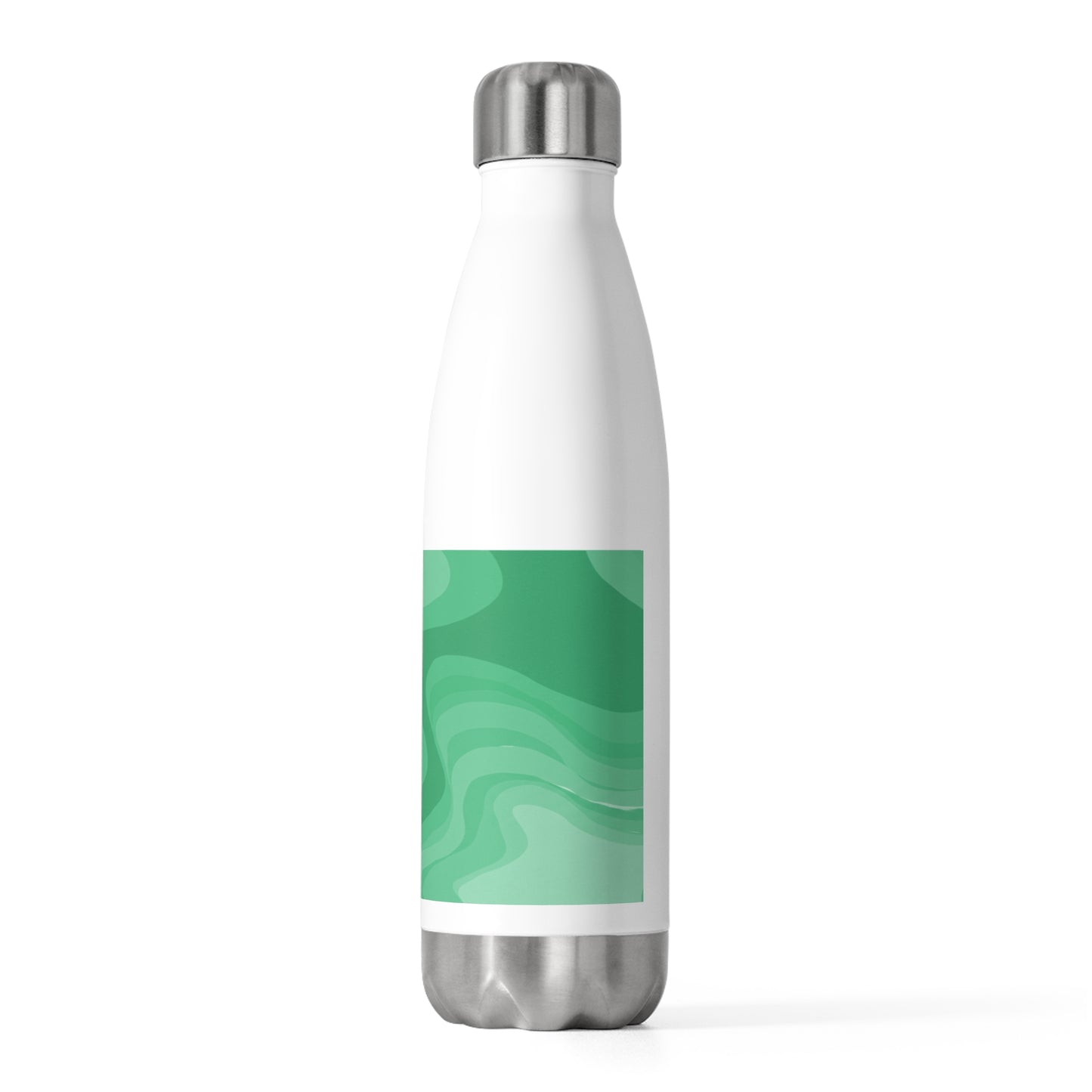 Mint Green Wavey 20oz Insulated Water Bottle
