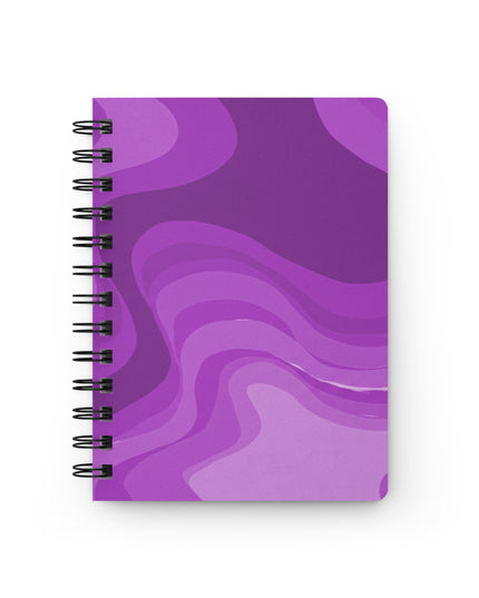 Wavey Purple Wavey Spiral Bound Journal, 5" x 7" 150 pages