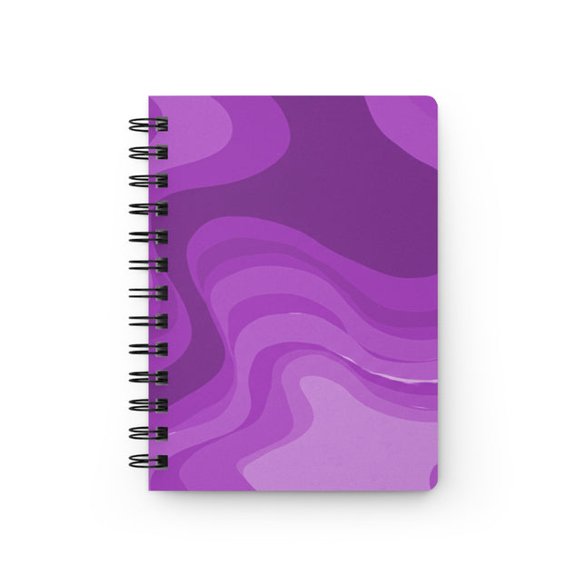 Wavey Purple Wavey Spiral Bound Journal, 5" x 7" 150 pages