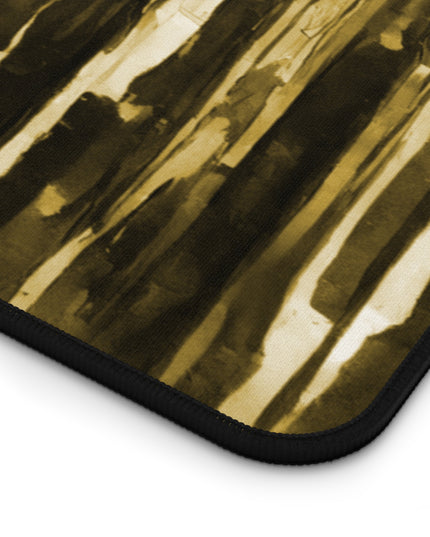 Striped Light Brown 16" x 32" Desk Mat