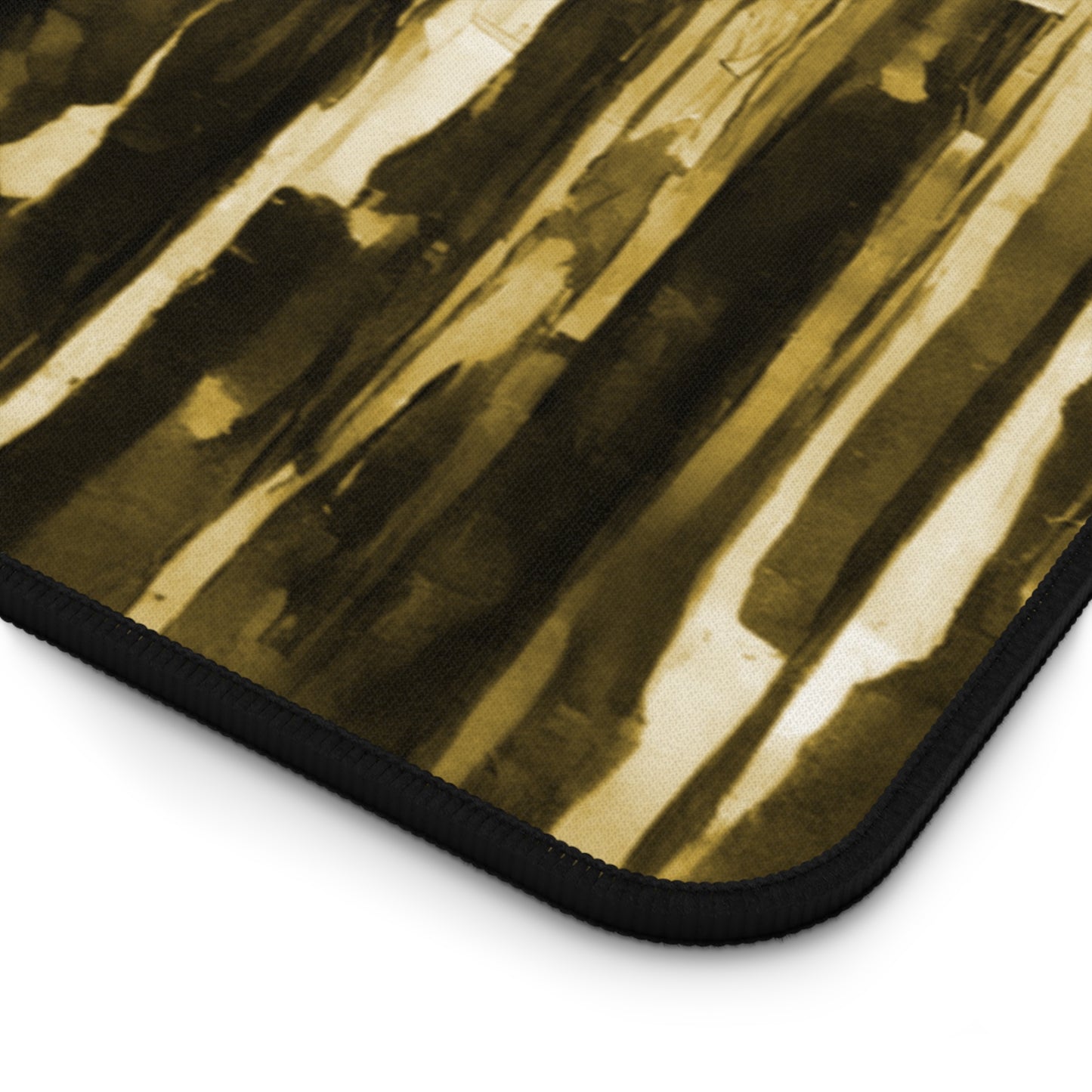 Striped Light Brown 16" x 32" Desk Mat