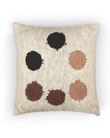 Brown Barrel Woven Pillow, 17" x 18"