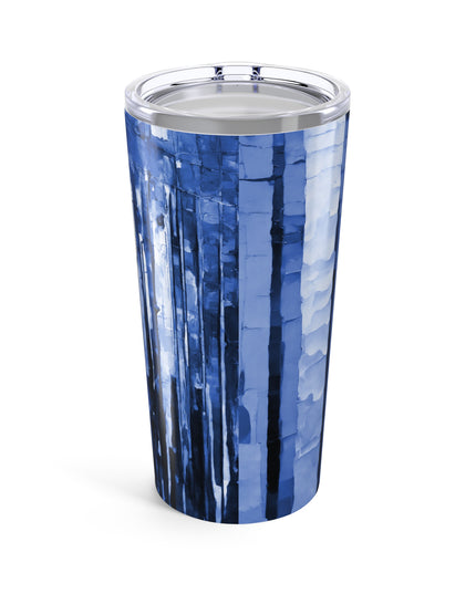 Striped Deep Blue Tumbler 20oz