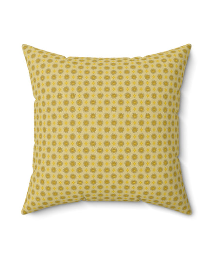 Lemongrass Star-crossed Bodies Faux Suede Square Pillow, 18" x 18"