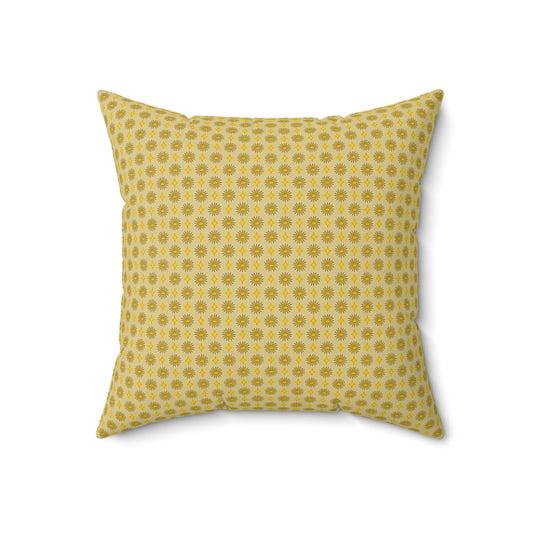 Lemongrass Star-crossed Bodies Faux Suede Square Pillow, 18" x 18"