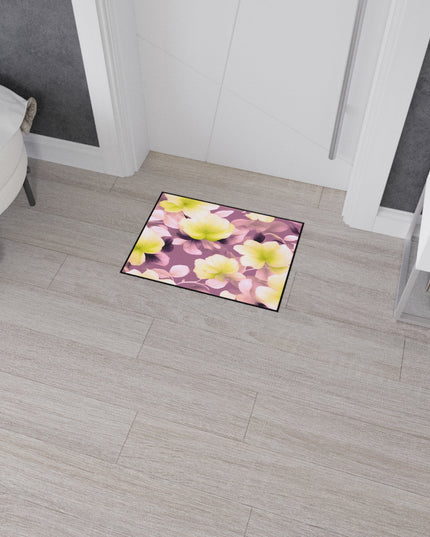 Lemon Blossom Floral Bunch Heavy Duty Floor Mat, 18" x 24"