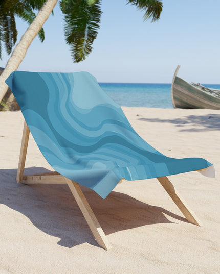 Sky Blue Wavey 30" x 60" Beach Towel