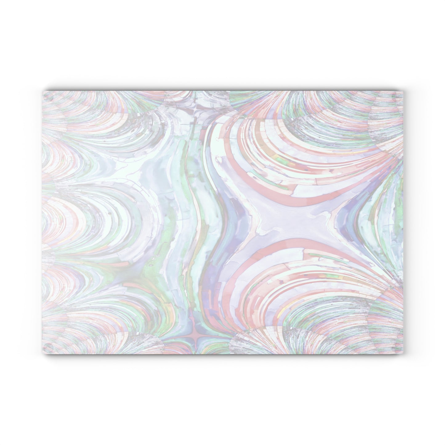 Uzi Spiral Pastels 11" x 15" Glass Cutting Board