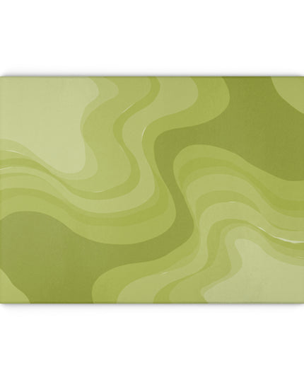 Lemon Wavey Glass Cutting Board, 11" x 15"