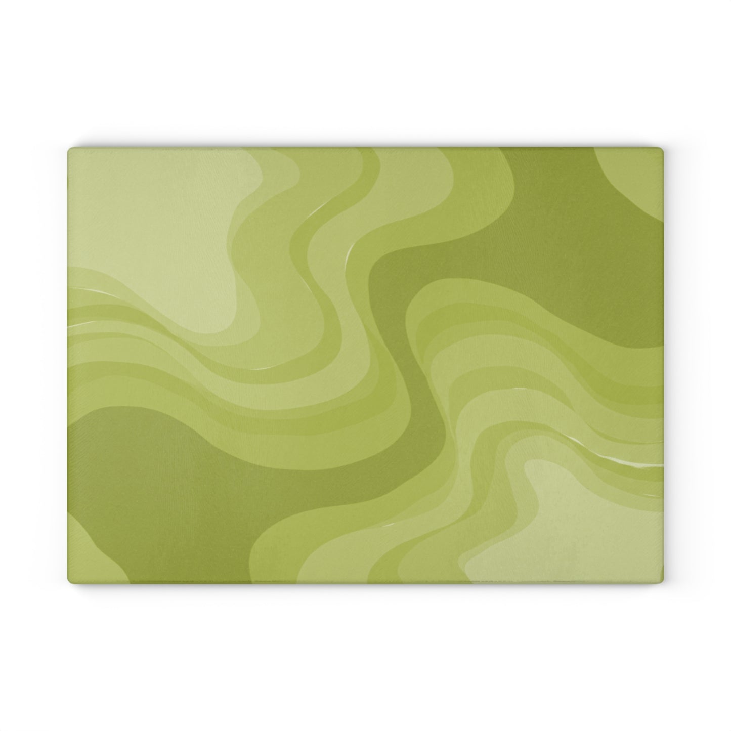 Lemon Wavey Glass Cutting Board, 11" x 15"
