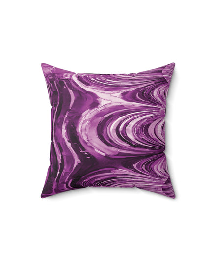 Uzi Spiral Powder Lavender 14" x 14" Faux Suede Square Pillow