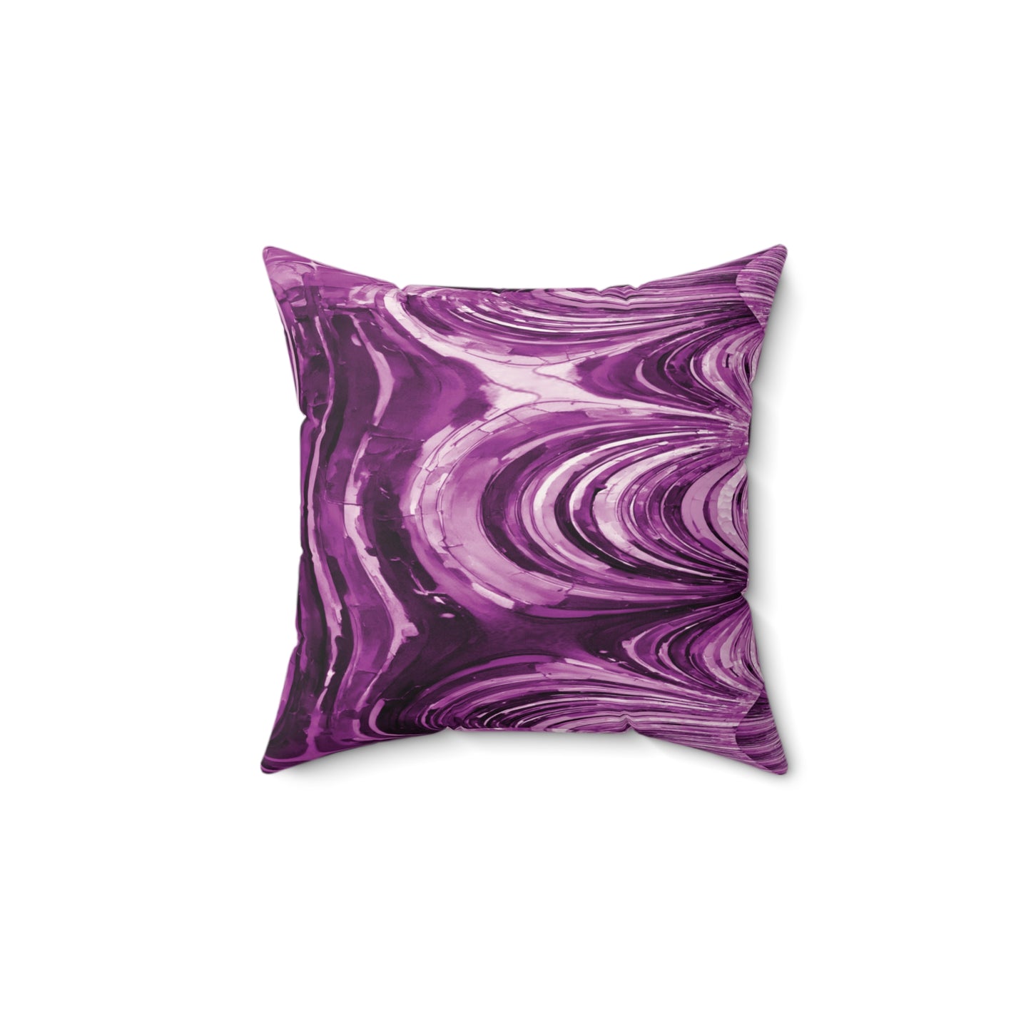 Uzi Spiral Powder Lavender 14" x 14" Faux Suede Square Pillow