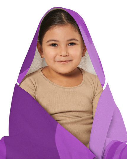 Wavey Purple Wavey Youth Hooded Towel, 24" x 48"
