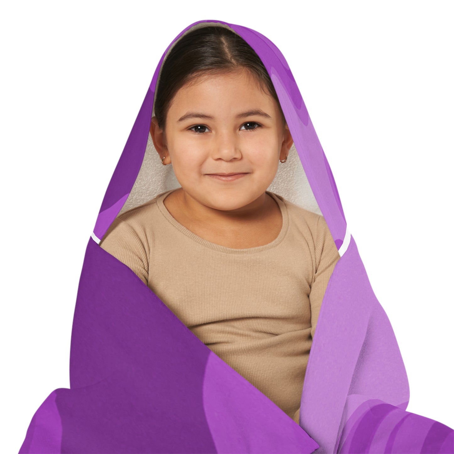 Wavey Purple Wavey Youth Hooded Towel, 24" x 48"