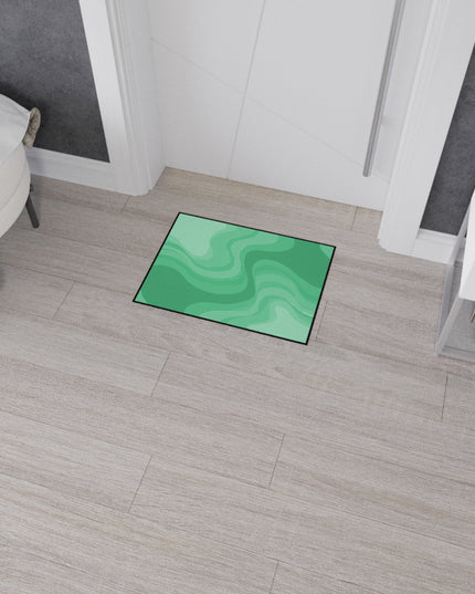 Mint Green Wavey 18" x 24" Heavy Duty Floor Mat